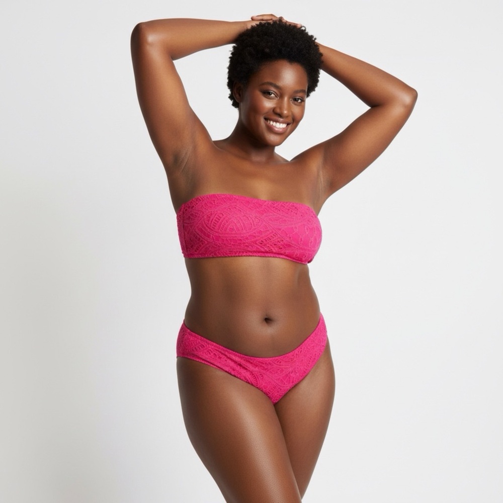 Hot pink Milly Cabana Bikini Set .